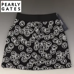 【サイズ：0・Ｓ・新品】パーリーゲイツ 日本製 ニコちゃん ニットスカート 黒 055-1234102