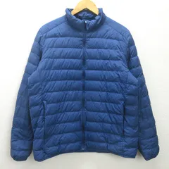 g■ユニクロ/UNIQLO ウルトラライトダウンジャケット【XL】青/men's/M33【中古】■