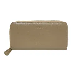 BARCOS(バルコス) 長財布 - グレーベージュ ラウンドファスナー レザー