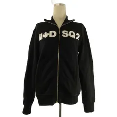 ディースクエアード DSQUARED2 スウェット ジャケット 長袖 ジップアップ 裏起毛 ロゴプリント コットン 黒 ブラック14Y ■ECTのサムネイル