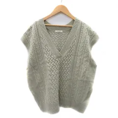 フリークスストア FREAKS STORE ニットベスト プルオーバー ケーブル編み F カーキ /YK45