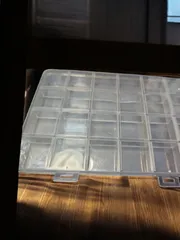 仕切り付き透明収納ケースハンドメイドパーツ手芸用品