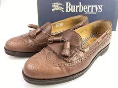 バーバリー　Burberry’s　タッセルローファー　革靴　ブラウン　26.5㎝　ノバチェック　スリッポン　ビジネスシューズ　大塚製靴　匿名配送　送料無料