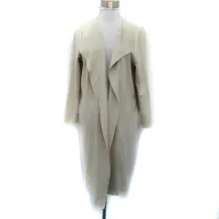 ブージュルード Bou Jeloud コート コーディガン ロング丈 前開き スエード調 F ライトベージュ /SM43