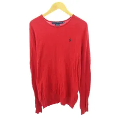 RALPH LAUREN SPORT ラルフローレンスポーツ カットソー ポニー ロゴ 刺繍 長袖 L 赤 レッド 1104 ■YHS6 ☆AA★