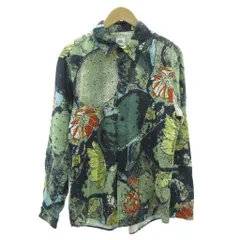 ザラ ZARA 美品 総柄 シャツ 長袖 L マルチカラー