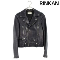 サンローランパリ  L01/369615 Y5JA2 クラシックモーターサイクルライダースレザージャケット レディース F34