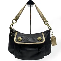 美品　COACH コーチ　希少　ショルダーバッグ　肩掛け　レザー　ブラック