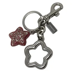 COACH(コーチ) キーホルダー(チャーム) - シルバー×ピンク スター(星)