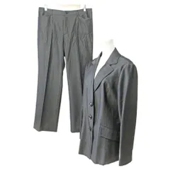 エンスウィート レナウン ensuite スーツ セットアップ ジャケット スラックス パンツ 6 TL7 グレー 1027