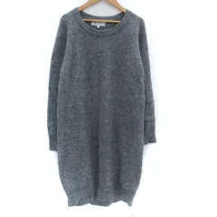ロペピクニック ROPE Picnic ニットワンピース ミモレ丈 長袖 ラウンドネック 38 M グレー /SM31