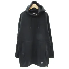 アダムエロペ Adam et Rope' × super.natural スーパーナチュラル パーカーワンピース ミニ丈 サムホール 裏起毛 38 M ブラック 黒 /YM36