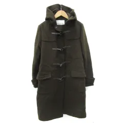 ナチュラルビューティーベーシック NATURAL BEAUTY BASIC ダッフルコート ロング丈 M カーキ /YM3