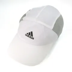 アディダス キャップ メッシュ スポーツ ランニング 帽子 ブランド メンズ ﾌﾘｰサイズ ホワイト adidas 【中古】