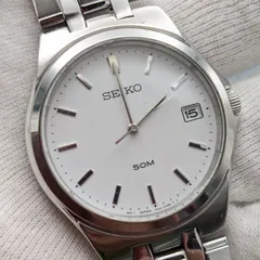 2000年 SEIKO セイコー 7N42-0EW0 50ｍ ホワイト文字盤 クォーツ  メンズ 腕時計 電池新品 ベルト洗浄 本体消毒済み