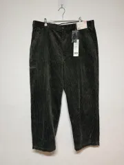 ユニクロ コーデュロイ ワイド ワークパンツ オリーブ