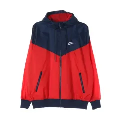 未使用) NIKE ポリ ウインドブレーカー フードジップアップ L