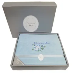 クリスチャンディオール Christian Dior タオルシーツ 140㎝×240㎝ 綿100％ 水色のサムネイル