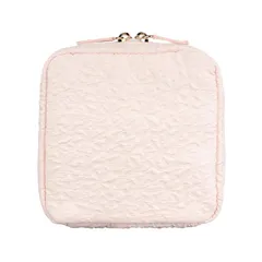 化粧ポーチ エンボスメイクポーチ ライトピンク 小物入れ 可愛い 花柄 スクエア コスメポーチ トラベルポーチ 化粧品 ポーチ 大きめ 小さめ 大容量 機能的 かわいい 縦型 [AA0302]