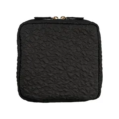 化粧ポーチ エンボスメイクポーチ ブラック 小物入れ 可愛い 花柄 スクエア コスメポーチ トラベルポーチ 化粧品 ポーチ 大きめ 小さめ 大容量 機能的 かわいい 縦型 [AA0304]