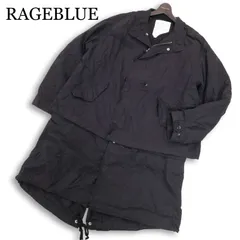 RAGEBLUE レイジブルー 秋冬 変形 トランスフォーム★ ミリタリー モッズ ート フィッシュテールパーカー Sz.L　メンズ 黒