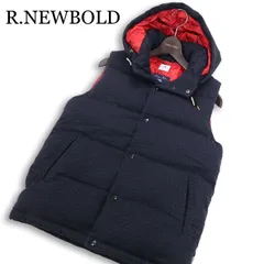 R.NEWBOLD ポールスミス 英国 MOON生地★ 秋冬 ウール ツイード チェック ダウン ベスト Sz.M　メンズのサムネイル
