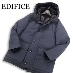 EDIFICE エディフィス 秋冬 メランジウェザークロス★ フレンチ ダウン コート Sz.M　メンズ