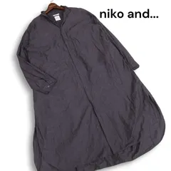 niko and... ニコアンド 通年 ワイヤー入り♪ 長袖 ロング シャツ ワンピース Sz.L レディース