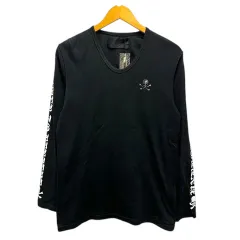 ロエン Roen Tシャツ ロンT クルーネック コットン プリント 長袖 46 黒 ブラックのサムネイル