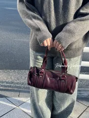 【中古】miumiu ミュウミュウ ハンドバッグ ブラウン レザー ヴィンテージ レディース【中古美品】HIBUOCHI VINTAGE