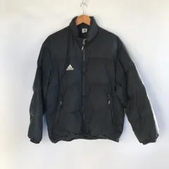 90s adidas デサント製 ダウンジャケット メンズ M~L ブラック 3112202601100085
