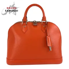 美品 LOUIS VUITTON ルイヴィトン エピ アルマPM ピモン オレンジ  シルバー金具 レザー M40623 ハンドバッグ レディース 504449【中古】