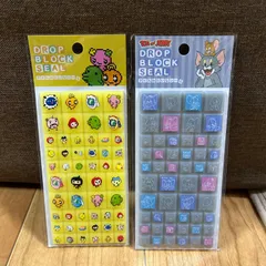 新品 未開封 タイルシール ドロップシール ブロックシール たまごっち トムとジェリー 2個セット セット売り 黄色