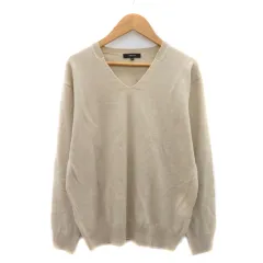 コムサイズム COMME CA ISM ニット カットソー 長袖 Vネック 11 ベージュ /YK36