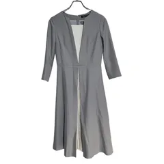 C420 【タグ付き 未使用】 STRAWBERRY-FIELDS ストロベリーフィールズ ワンピース 長袖 グレー シンプル カジュアル レディース 2