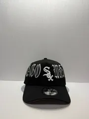Newera シカゴホワイトソックス ゴシックスクリプト 9forty A-FRAME スナップバックキャップ ブラックカラー