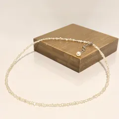 天然淡水本真珠艶　虹色ケシパールネックレス