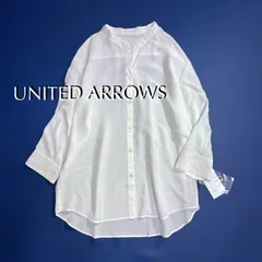 cY07 新品 BEAUTY&YOUTH UNITED ARROWS BY ローンスタンドスキッパー8分袖シャツ ホワイト 白 シアーシャツ シースルー シアー ブラウス バンドカラー ビューティーアンドユース ユナイテッドアローズ 定価12,100円