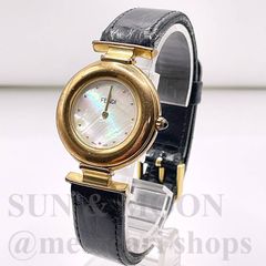 FENDI 펜디 320G 쉘 문자판 여성 시계 쿼츠 골드 OJ261-w10