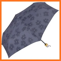 【新品】 Wpc. 折りたたみ傘 水彩フラワー ミニ ネイビー 雨傘 軽量 晴雨兼用 持ち手 クリア 花柄 かわいい おしゃれ レディース 通勤 通学 女性 3476-015-002 1