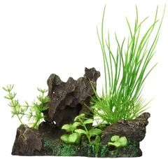 【在庫セール】ジェックス GEX 癒し水景 MIXプランツ ロック 茶