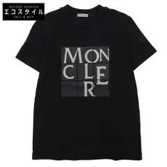MONCLER モンクレール 美品 コットン プリント Tシャツ トップス レディース ブラック XS XS