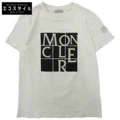 MONCLER モンクレール 美品 コットン プリント Tシャツ トップス レディース オフホワイト XS XS