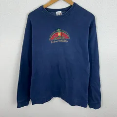 Colonial Williamsburg スウェット トレーナー ロゴプリント ネイビー Lサイズ メンズ 古着 アメカジ レトロ