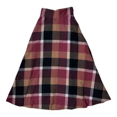  BLUE LABEL CRESTBRIDGE ブルーレーベルクレストブリッジ チェック柄フレアスカート レディース 36サイズ  【Z1719】 