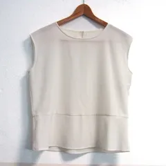 コムサイズム タンクトップ ノースリーブ シャツ トップス 大きいサイズ レディース 13サイズ ホワイト COMME CA ISM 【中古】