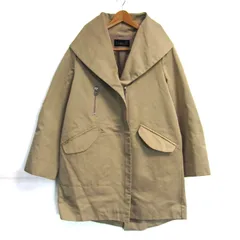 バジーレ28 ミドルコート アウター ショールカラー 日本製 大きいサイズ レディース 42サイズ オリーブ BASILE28 【中古】