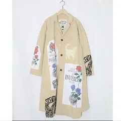 Scolar アップリケ×刺繍デニムorツイルロングコート