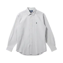 ラルフローレン Ralph Lauren シャツ 長袖 格子柄 チェック柄 ロゴ刺繍 綿100％ ブルー系 Mサイズ 985241