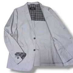 【美品/希少XLサイズ】BURBERRY BLACK LABEL バーバリーブラックレーベル テーラードジャケット ノバチェック ホースロゴ ロゴボタン 本切羽 背抜き 春夏 ビジネス カジュアル メンズ